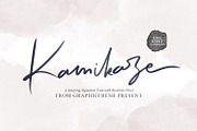 Kamikaze SVG Font, a Script Font by Graphicfresh (Thumbnail 1 of 10)