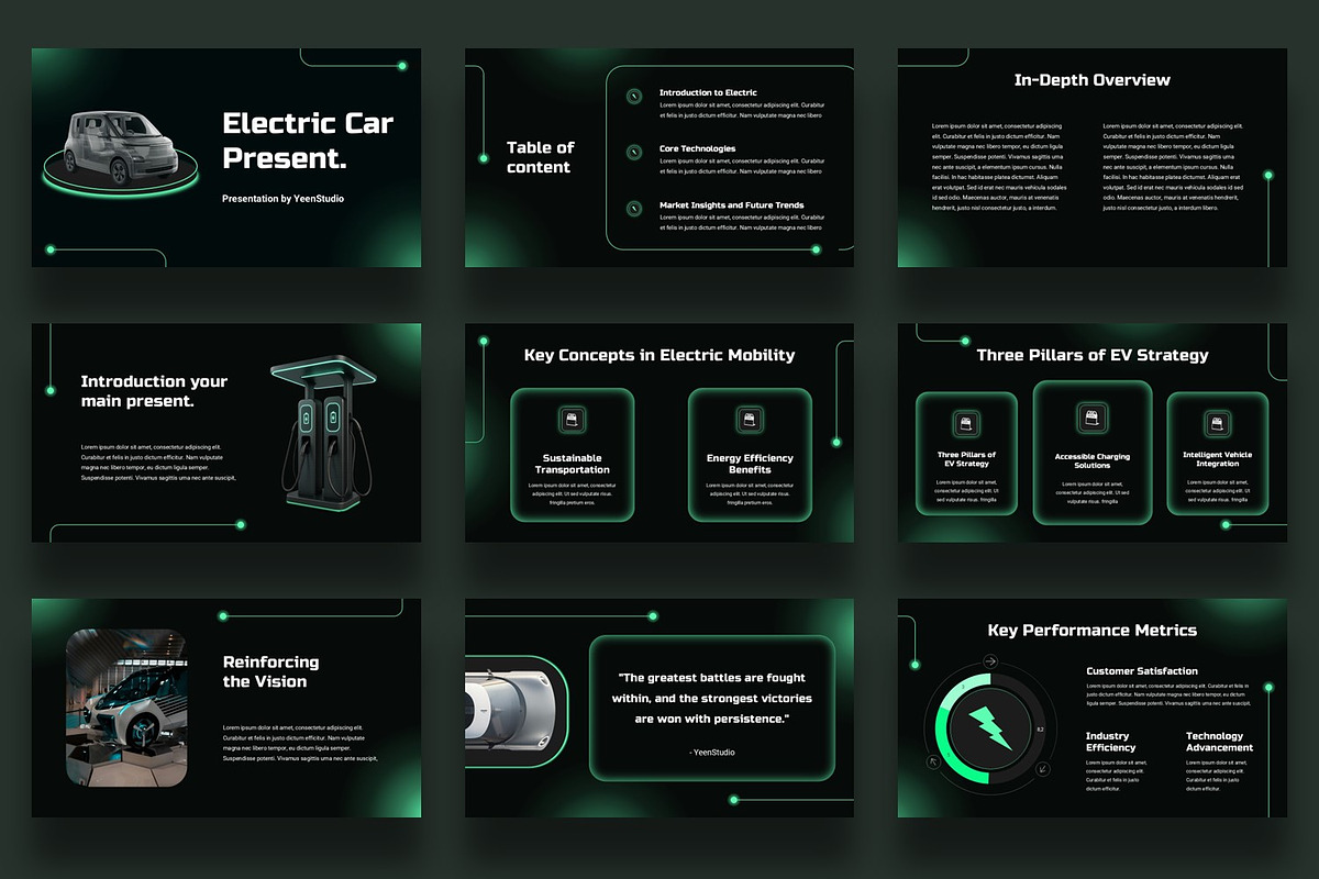 Electric Car Presentation Template, a Presentation Template by BumbleGraph Studio (Photo 4 of 5)