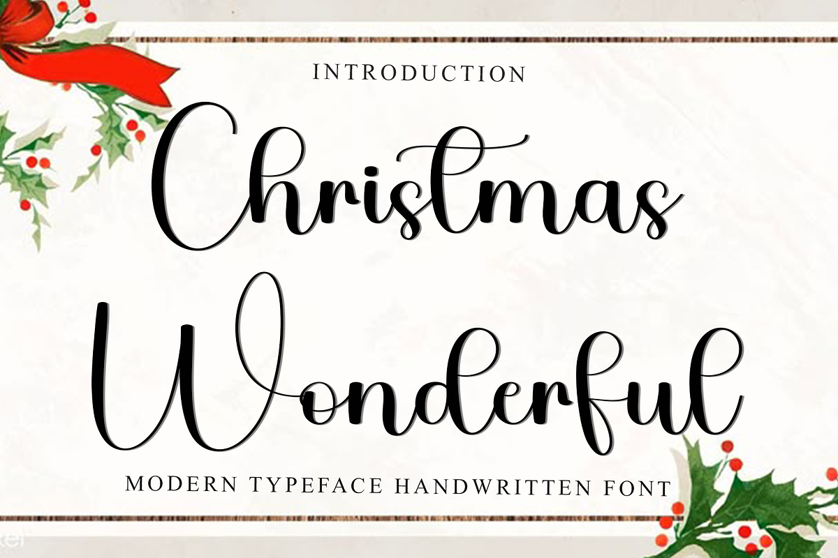 Christmas Wonderful, a Handwritten Font by FreshTypeINK (Photo 1 of 8)
