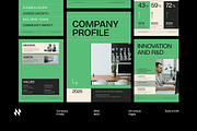 Green Modern Company Profile, a Brochure Template by Neermana (Thumbnail 1 of 12)