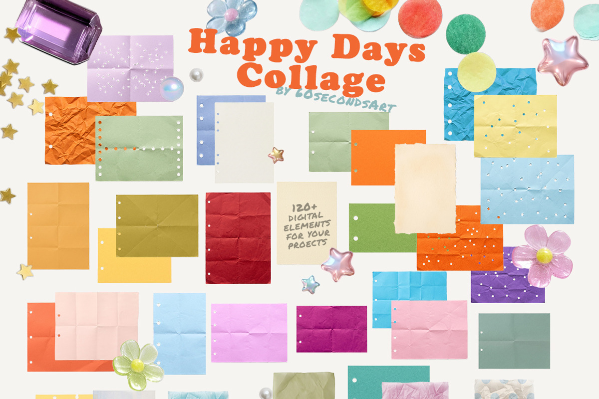 Nostalgic Playful Scrapbooking Kit, an Object Graphic by 60secondsArt (Photo 5 of 10)