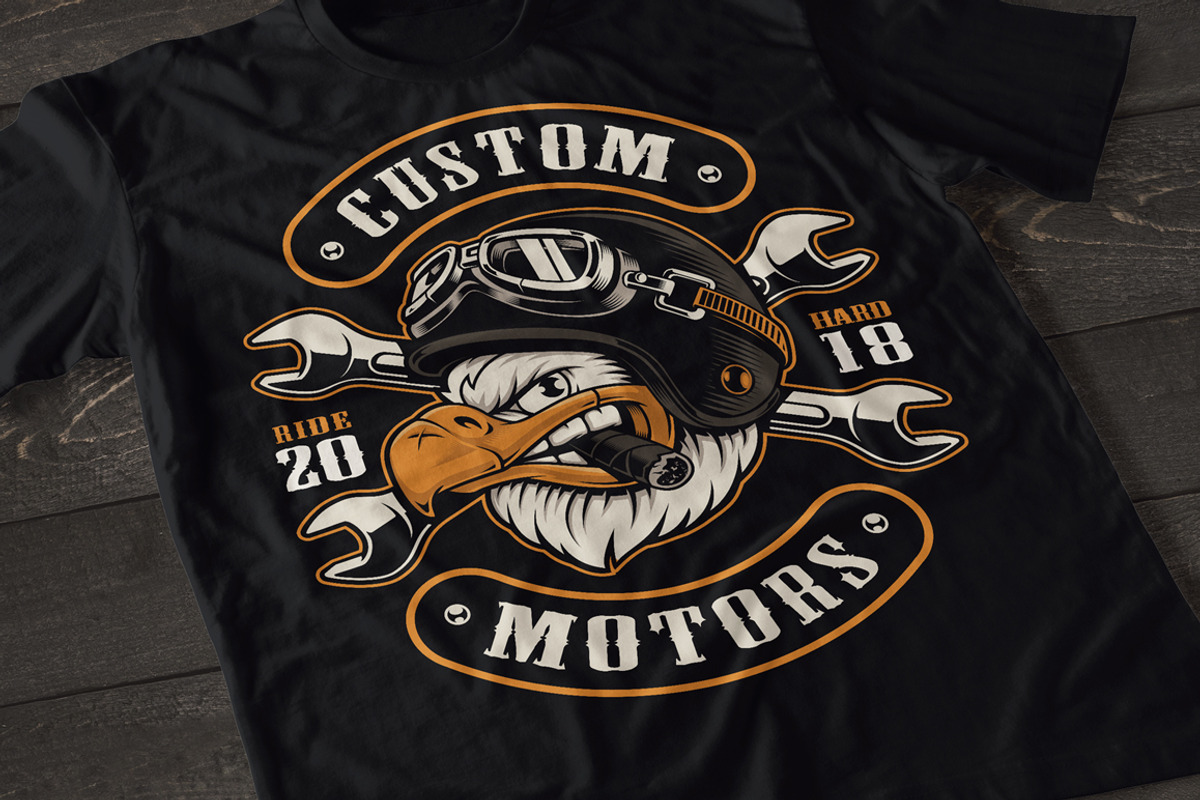 Set of Bikers Shirt Designs., an Illustration by Harry Kasyanov (Photo 3 of 12)