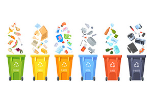 Waste segregation. Trash sorting, an Illustration by Stock-Smart-Start