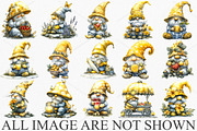 Whimsical Summer Gnome Clipart PNG, a Seasonal Illustration by Canvas Craft (Thumbnail 3 of 7)