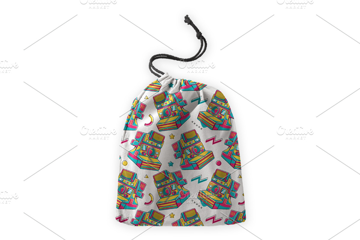 90's Vibe Polaroid Seamless Pattern, a Pattern Graphic by MEDZ (Photo 2 of 3)