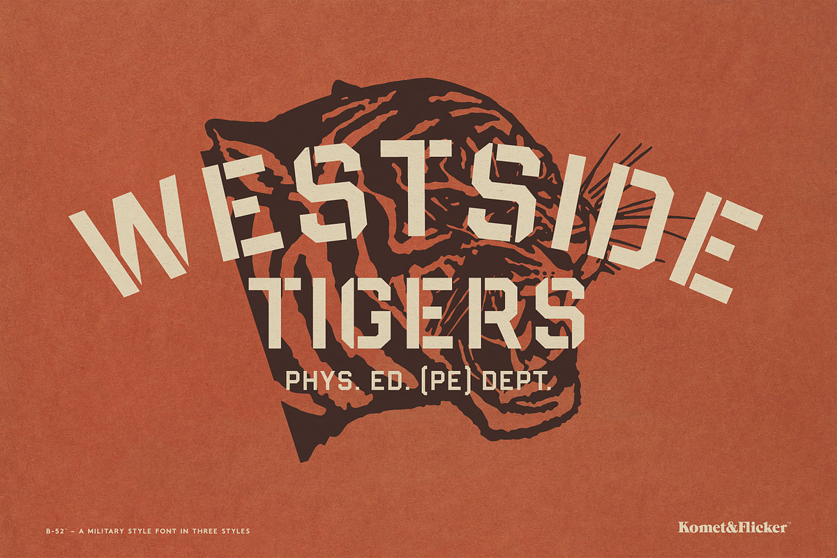 B-52 – A Military Style Font, a Sans Serif Font by Komet & Flicker (Photo 5 of 14)