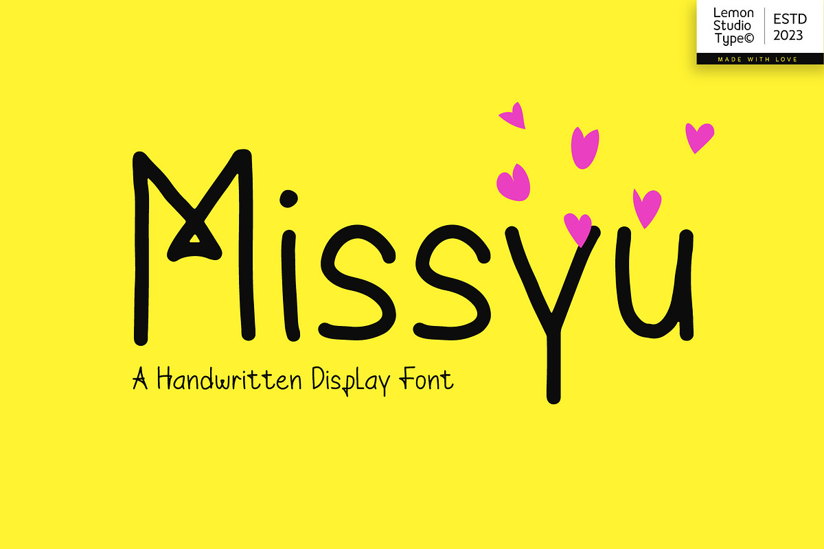 Missyu - Cute Handwritten, a Handwritten Font by Lemon Studio Type (Photo 1 of 6)