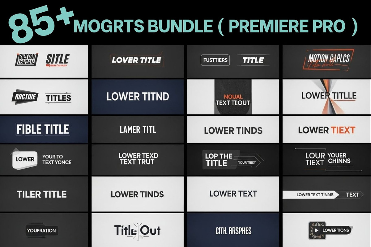 MOGRTs 80 Motion Graphics Templates, a Social Media Template by Crox Studio | Digital (Photo 3 of 11)