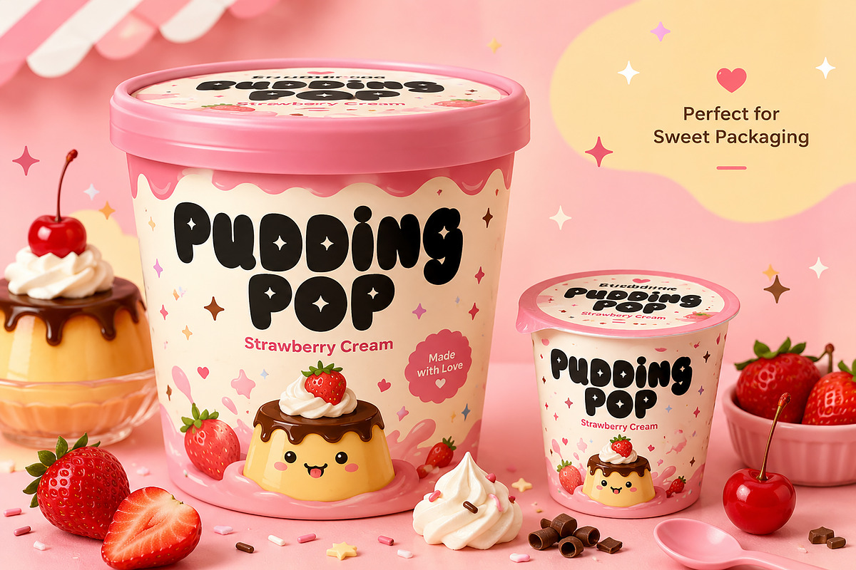 Cute Pudding, a Slab Serif Font by Wow Magic (Photo 3 of 4)