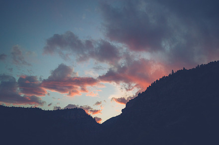 Rocky Mountain Sunset at Dusk