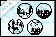 Christmas Snow Scenes for Ornaments, an Object Graphic by SparkalDesigns (Thumbnail 1 of 4)