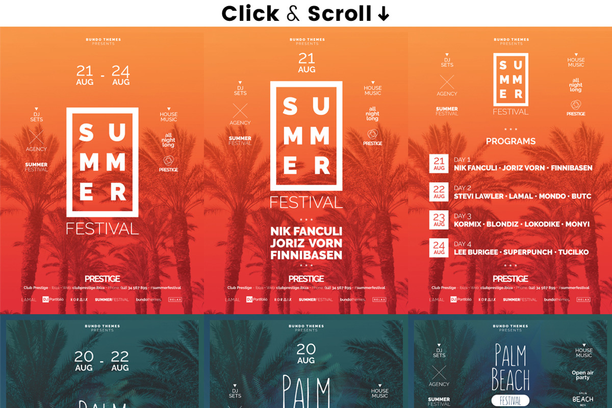 75%OFF 5 Summer Event Flyer Bundle, a Flyer Template by Bundo Themes (Photo 2 of 7)