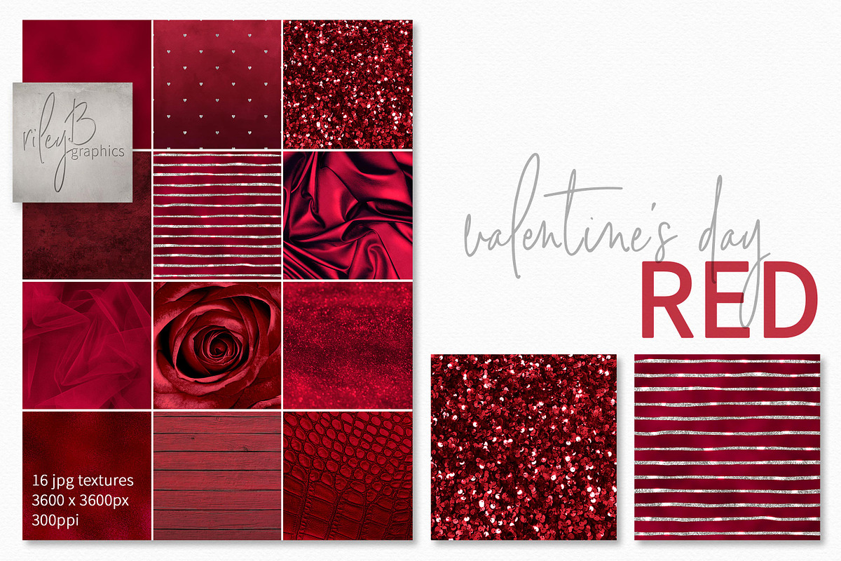 Valentine's Day Red Textures, a Texture Graphic by rileyBgraphics (Photo 1 of 7)