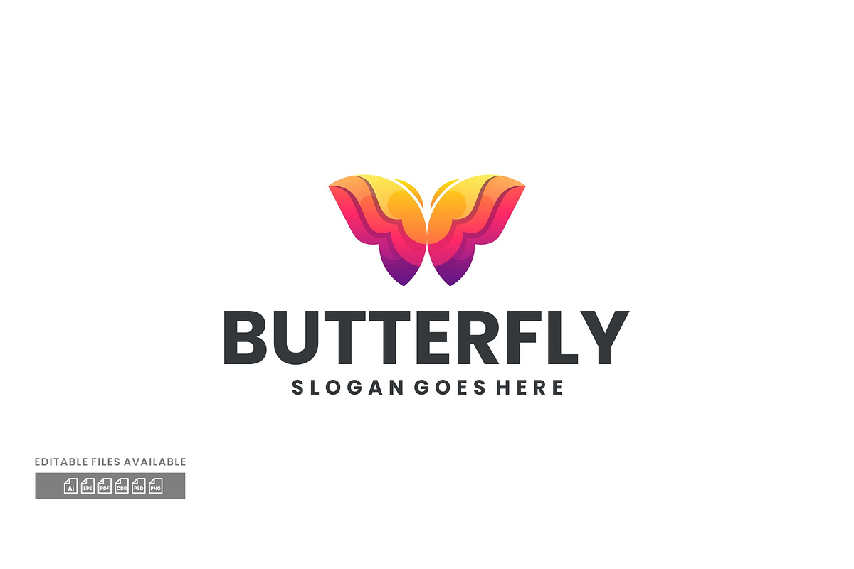 Butterfly Gradient Colorful Logo, a Branding & Logo Template by ivan_artnivora