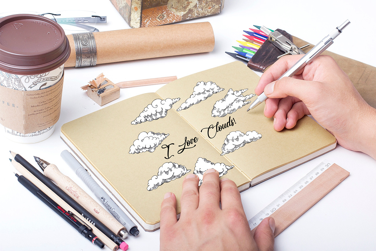 Clouds Clip Art, an Illustration by Nataliapiache (Photo 6 of 7)