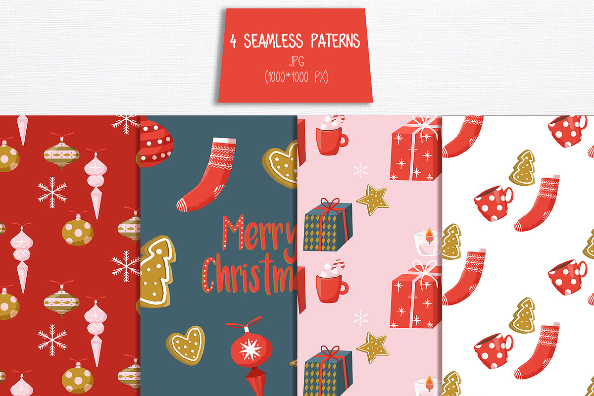 Merry Christmas Hand drawn set, a Decorative Illustration by Annakristal (Photo 5 of 6)