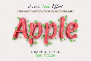 Apple Leaves Editable Text Effect