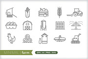 Minimal farm icons, an Outline Icon by Picture Window (Thumbnail 1 of 5)