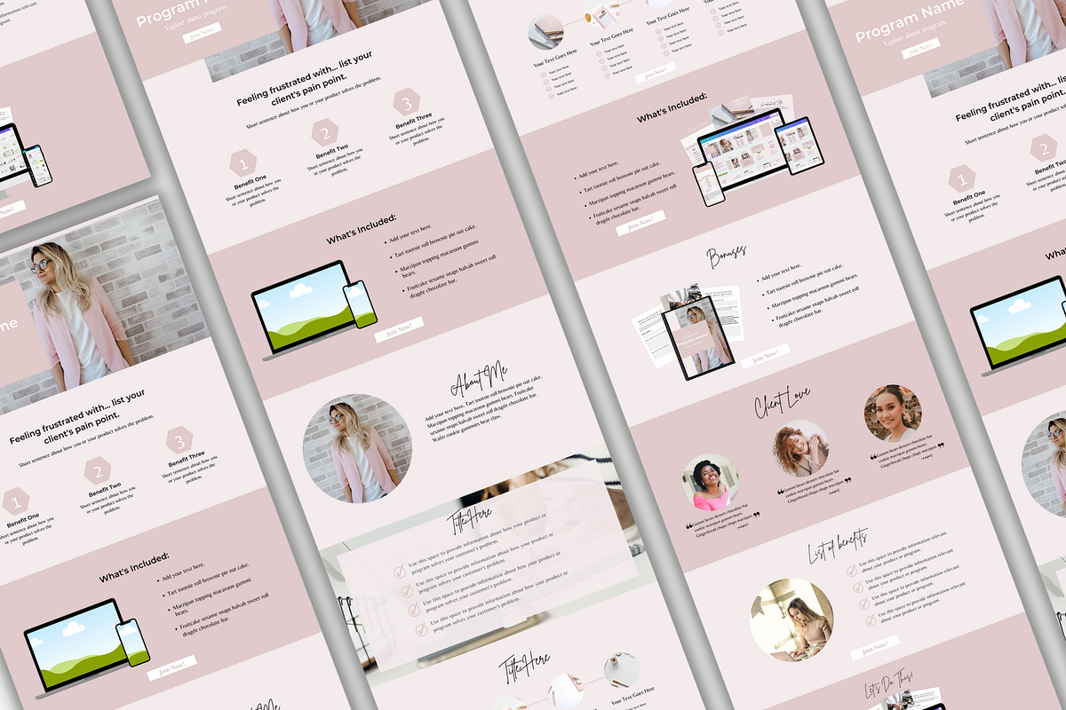 Sales Page | Canva, a Websites & App Template by Joanna Lane Designs (Photo 2 of 4)
