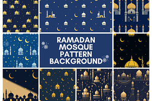 45 Ramadan Mosque Pattern Background, a Background Graphic by adenpinkstore