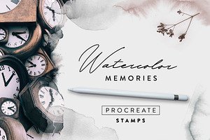 Watercolor Memories Procreate Stamps