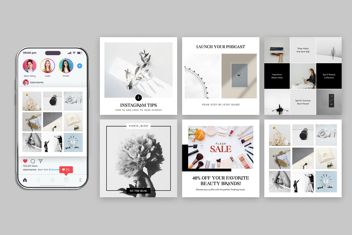 Instagram Post Template Social Media, a Social Media Template by Miyaji75 (Photo 3 of 9)