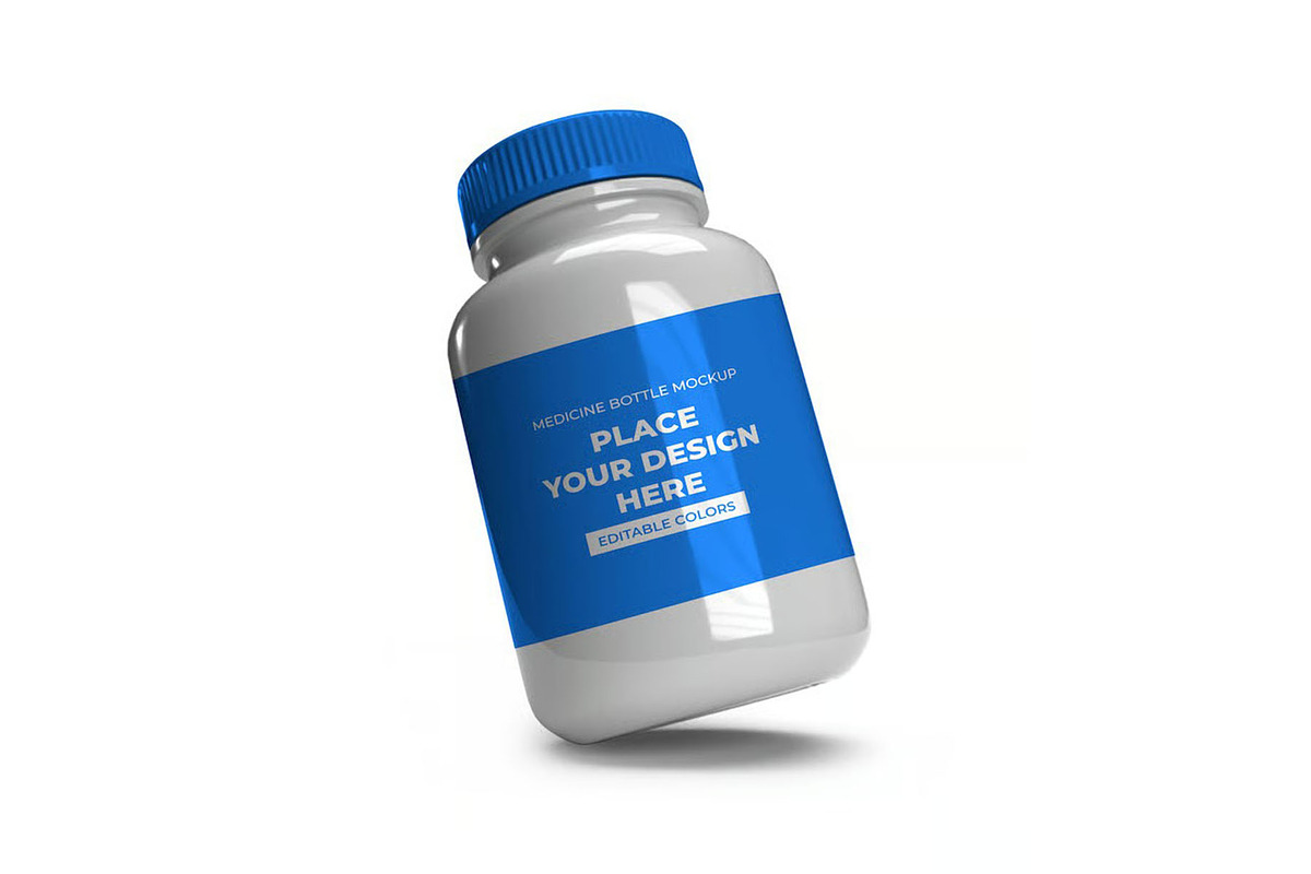 Medicine Bottle Mockup Template Set, a Packaging Mockup by DesignRushMarket (Photo 4 of 11)