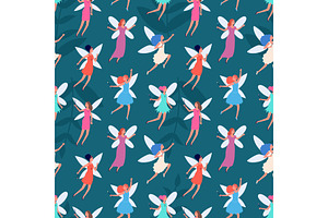 Forest Fairy Pattern. Kids Print