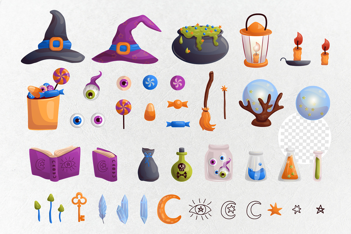 Cat - little wizard. Clipart. Vector, an Animal Illustration by VaraNa Art (Photo 5 of 6)