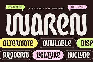 Waren Modern Creative Branding Font