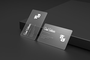 Transparent Business Card Mockups