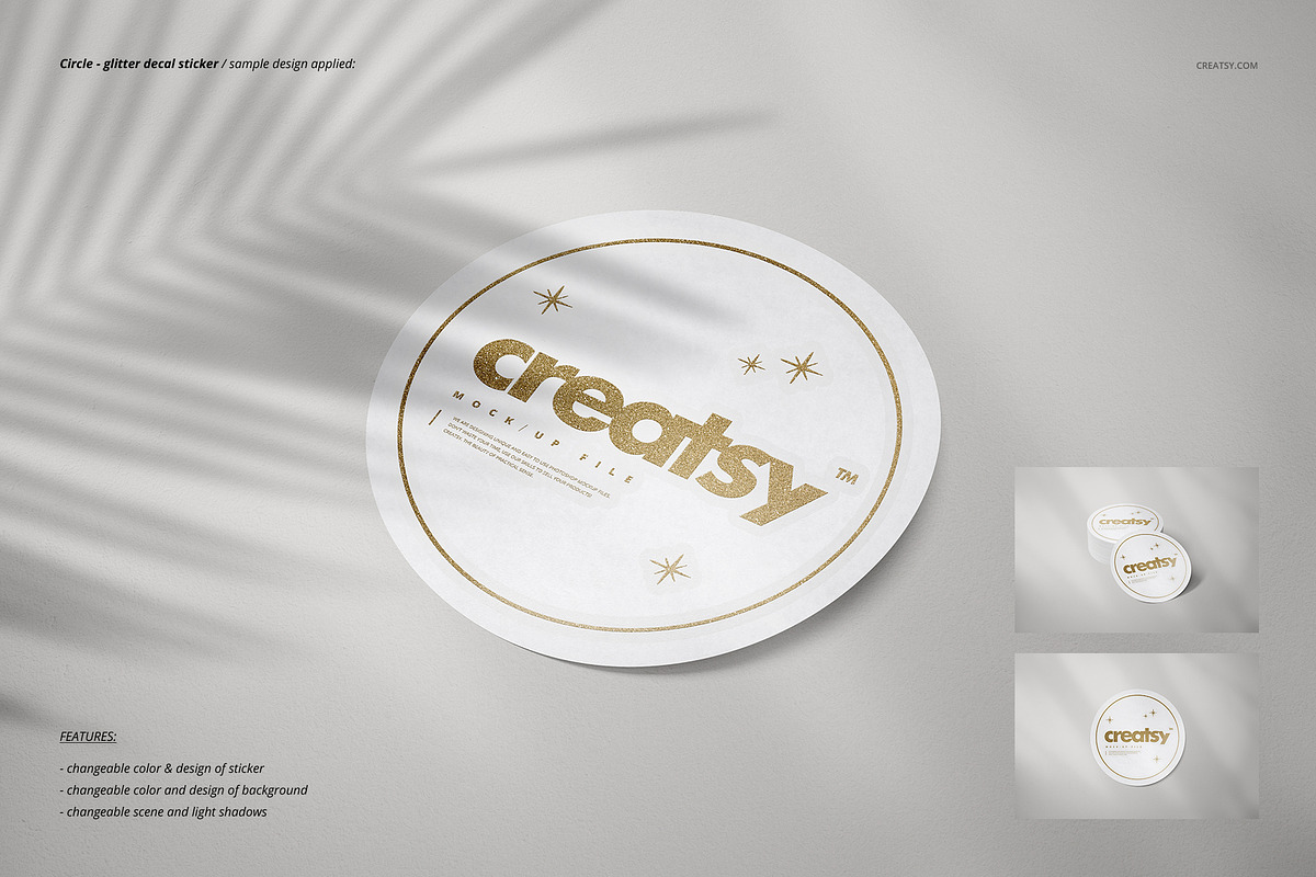 Decals Stickers Mockup Set, a Merchandise Mockup by creatsy5 (Photo 17 of 24)