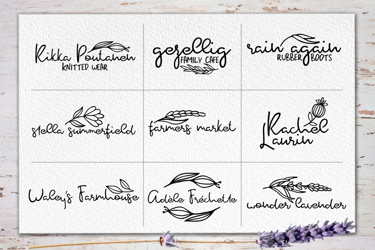 Rosemary & Lavender.Font duo+logos preview 2