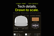 Hat Template - Pinch Hat, a Hat Mockup by Template Haven (Thumbnail 3 of 12)