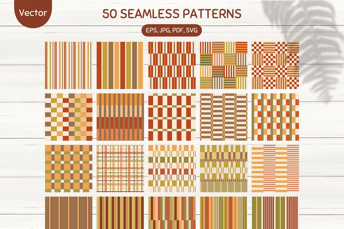 Cozy autumn geometric patterns, a Pattern Graphic by Tani Kuzminka (Photo 5 of 25)