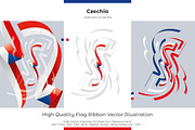 Czechia flag ribbon vector, a Templates & Theme by Simbos (Thumbnail 1 of 9)