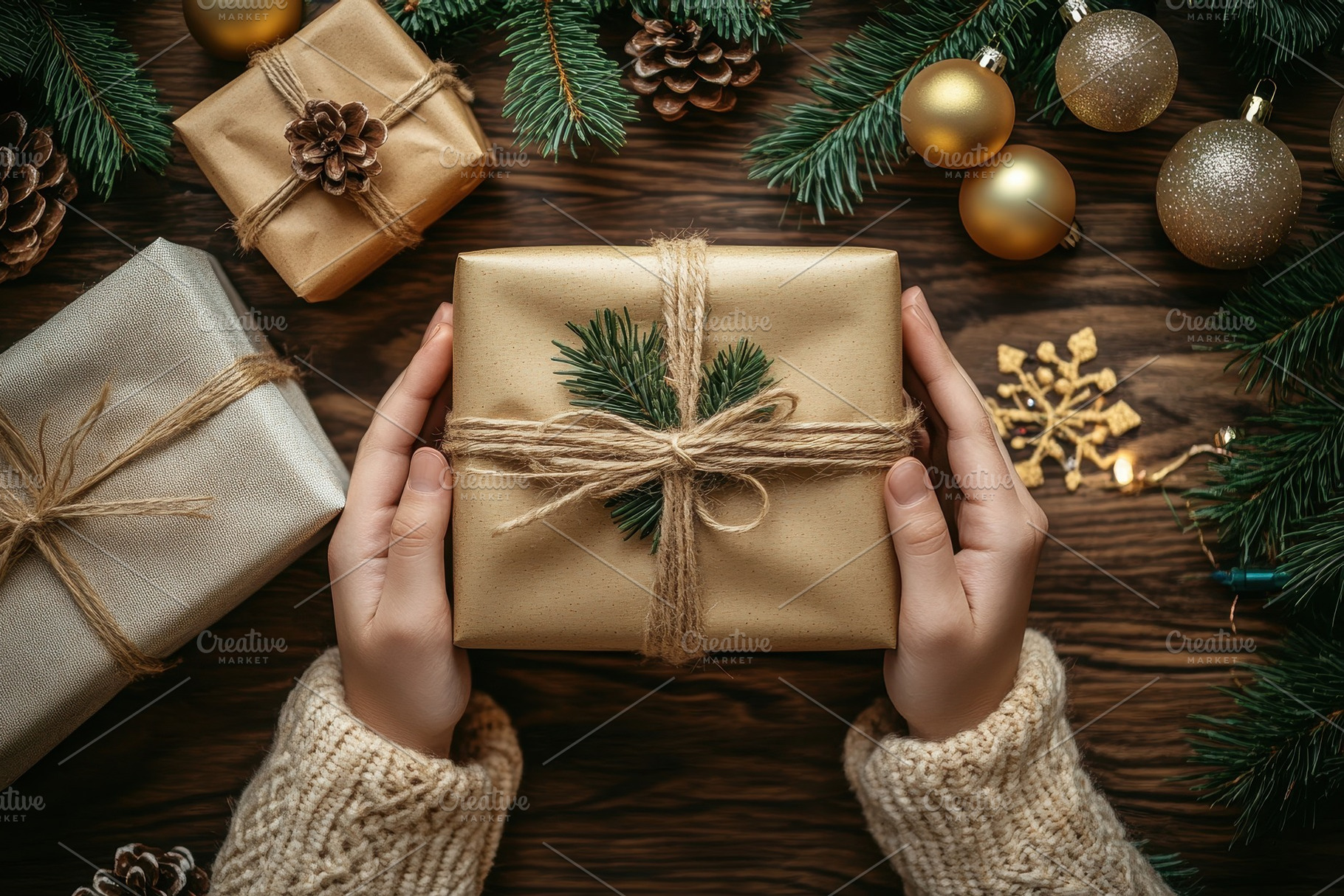 Celebrate the season with gifts, a Photo by Pavel_design