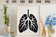 Stencil Human Lungs, a Decorative Illustration by MARYCRAFTIRIA (Thumbnail 3 of 3)
