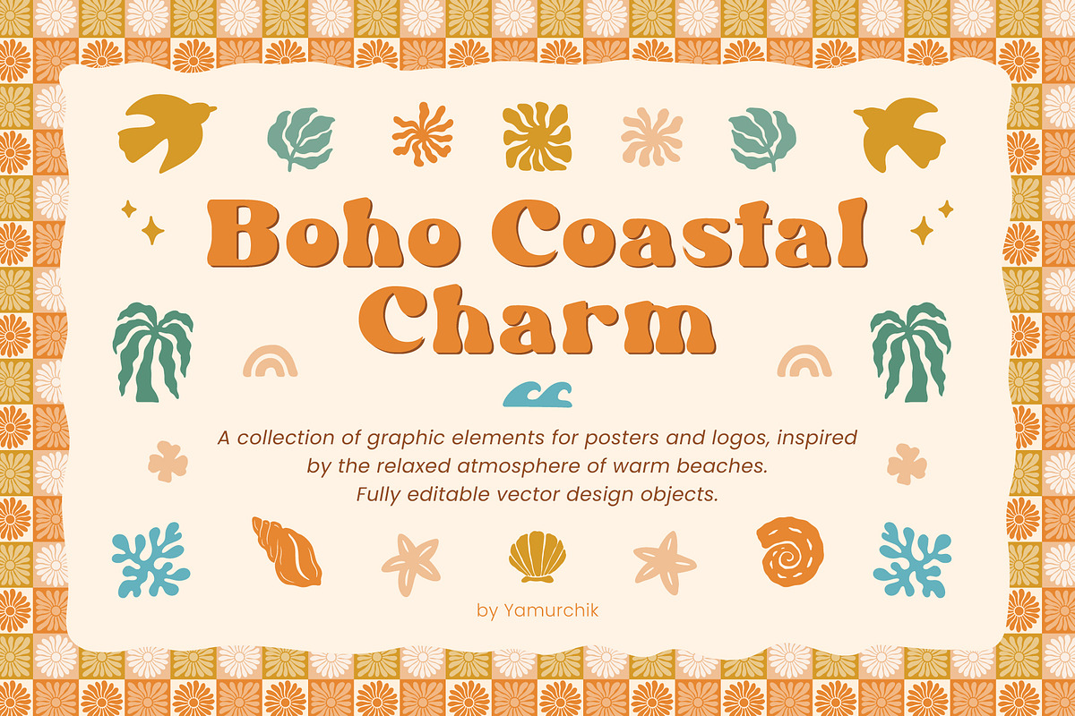 Boho Coastal Charm Summer Collection, an Object Graphic by Yamurchik (Photo 1 of 14)
