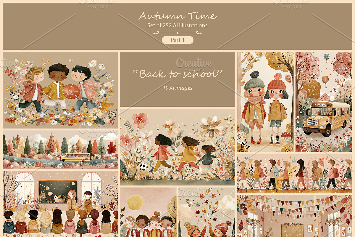 Autumn Time 4- 252 AI illustrations, a Seasonal Illustration by Pundateam (Photo 6 of 9)
