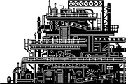 Industrial Factory Silhouette Bundle, an Illustration by Designs_River (Thumbnail 19 of 45)
