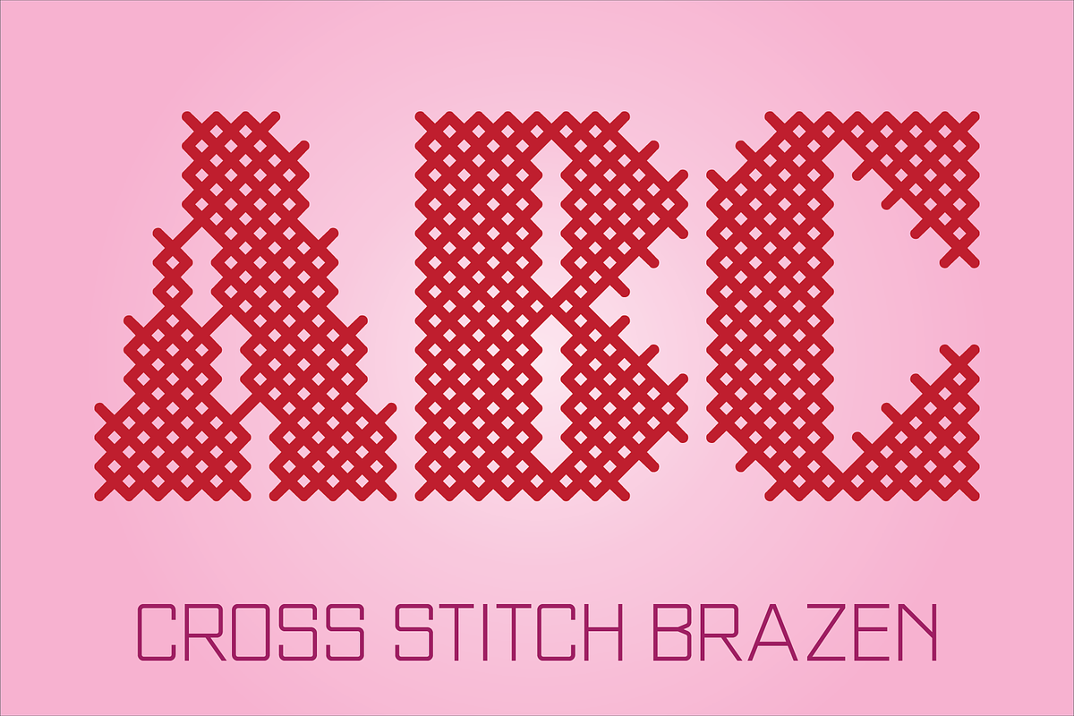 Cross Stitch Display Font Bundle, a Font by GG Design (Photo 14 of 23)