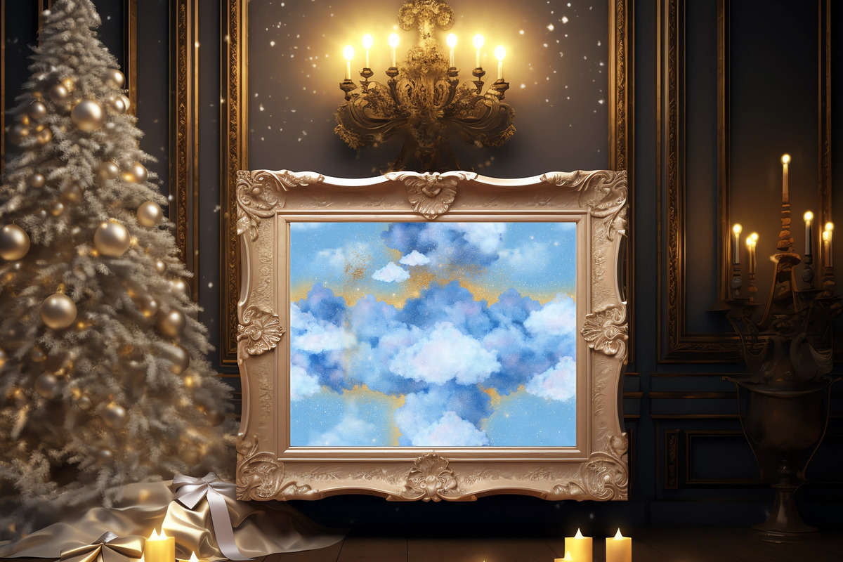 Divine Light Clouds Digital Paper, a Pattern Graphic by LA Design (Photo 8 of 10)