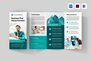 Brochure | Canva, MS Word, InDesign, a Brochure Template by Leaflove