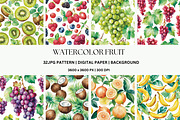 32JPG WATERCOLOR FRUIT PATTERNS, a Pattern Graphic by Vachira Digital Studio (Thumbnail 4 of 6)