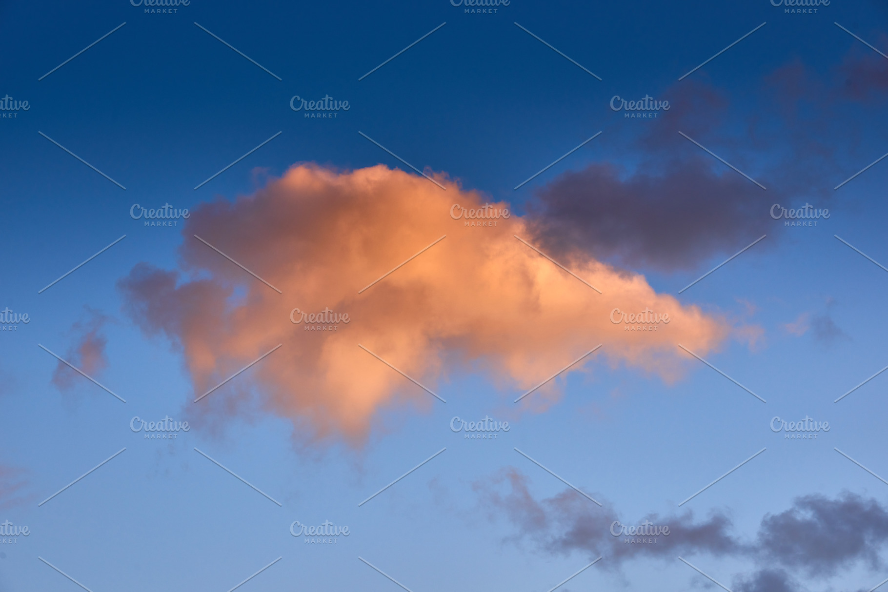 beautiful morning sky with fluffy clouds, a Nature Photo by Fotowunsch - photography 