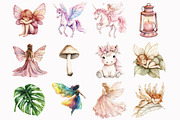 Watercolor Fairy World Clipart, an Illustration by Design Market (Thumbnail 3 of 5)