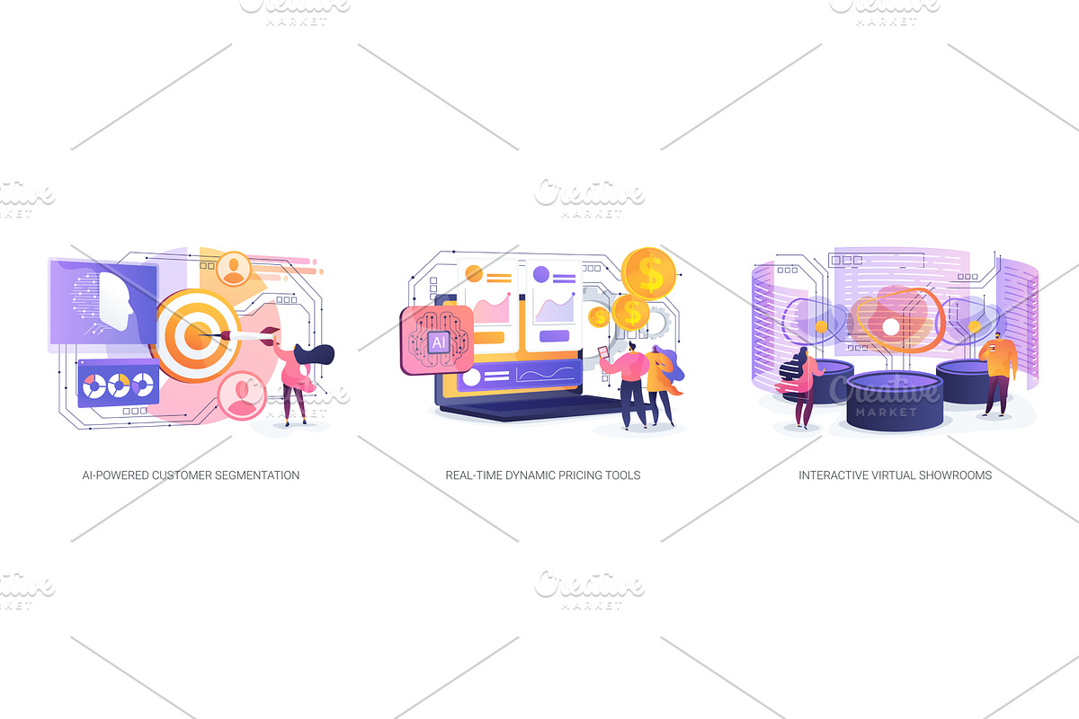 AI and AR,VR for Marketing abstract, a Technology Illustration by Visual Generation
