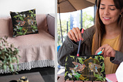 Chamomiles, golden cage and birds, a Pattern Graphic by Matrioshka (Thumbnail 6 of 7)