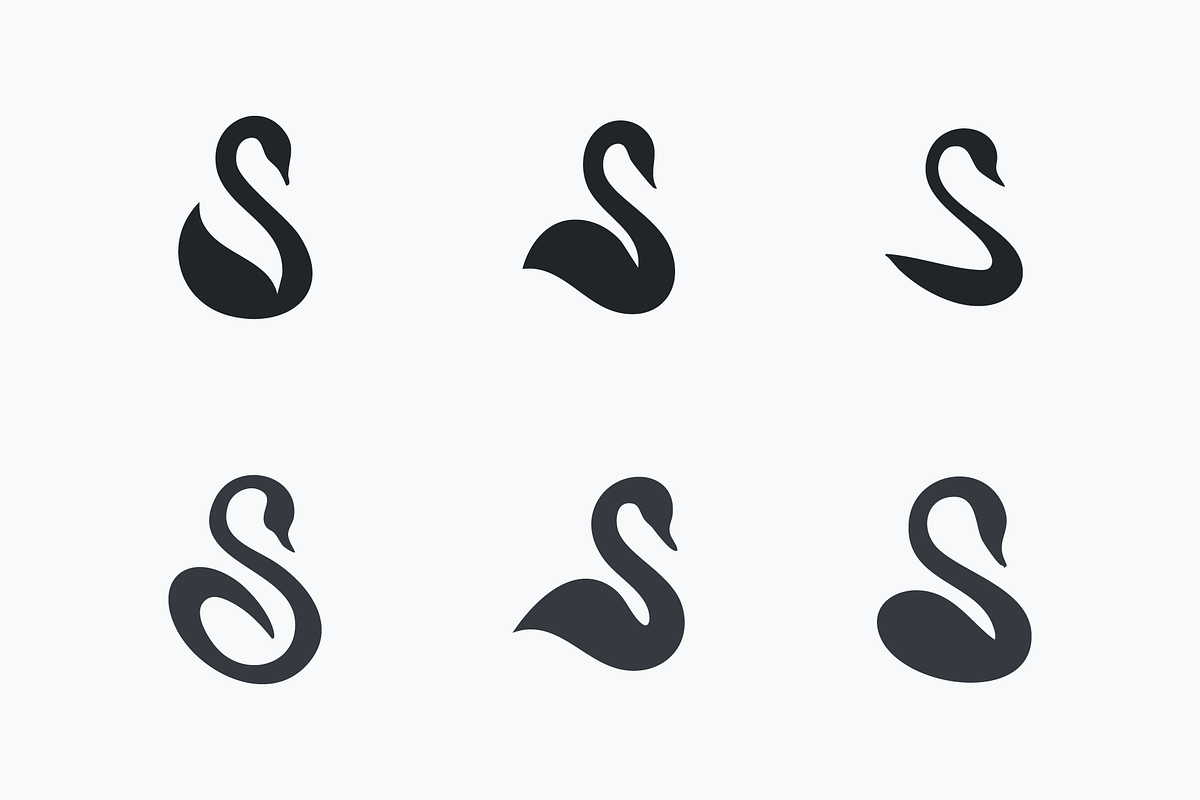Elegant Minimalistic Swan Logos, a Branding & Logo Template by Samilink Media
